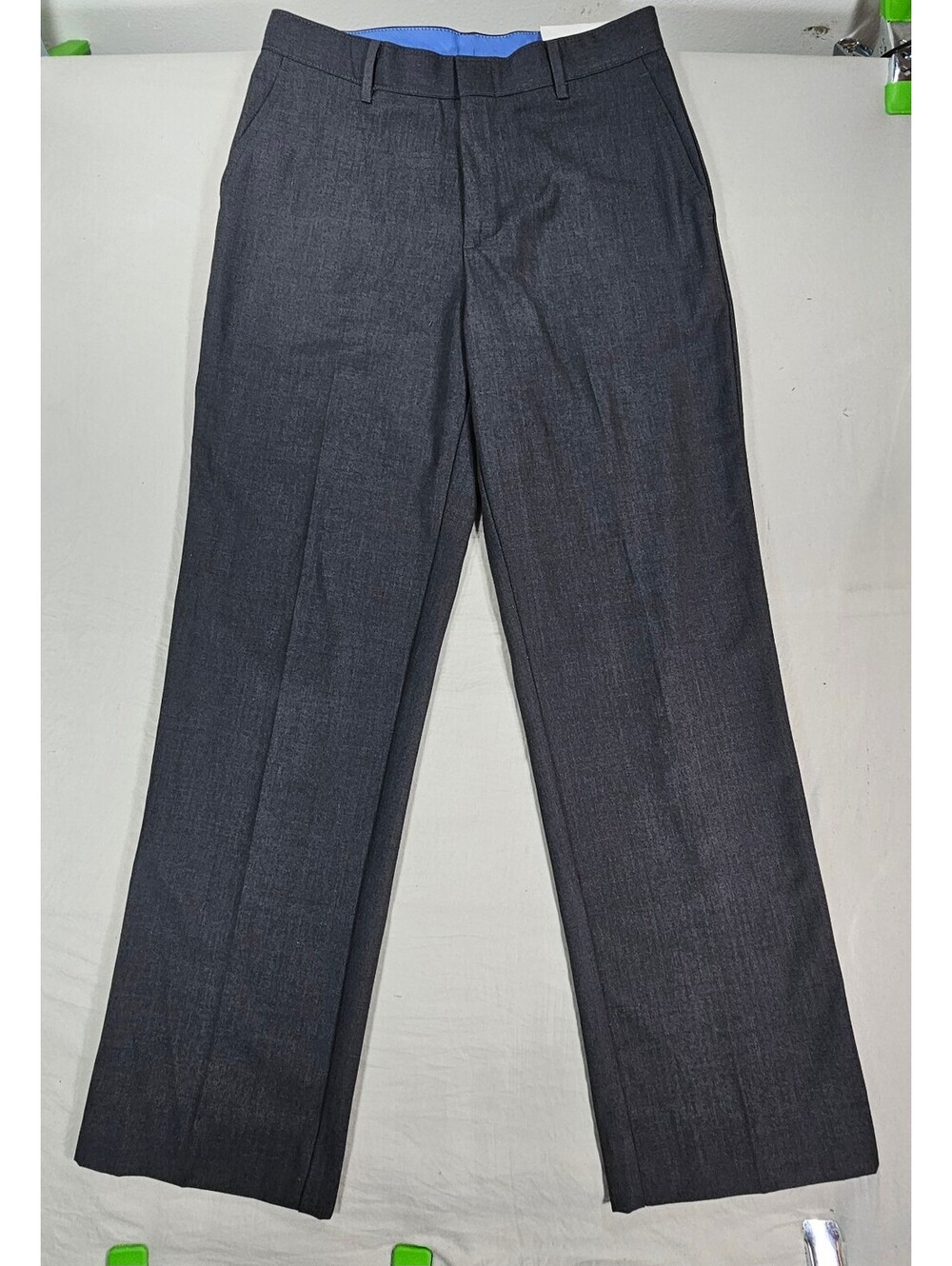 NWT IZOD Boys 18 Regular Charcoal Gray Wool Blend Dress Pants Slacks 1510